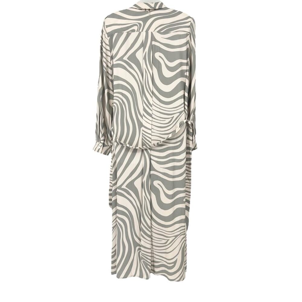 MISA Los Angeles Montana Zebra Shirt Dress Size XS Neutral Print Midi NEW - Picture 7 of 10